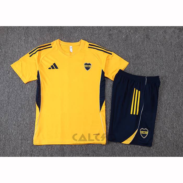 Tuta da Track Boca Juniors Manica Corta 2025-2026 Giallo - Pantaloncini